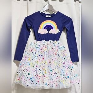 Lola+The Boys 8T Fairydust Tutu Rainbow Stars Sequins Dress Colorful Designs